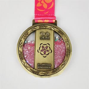 Aangepaste marathonmedailles zinklegering Die casting race medaille fun run medaille