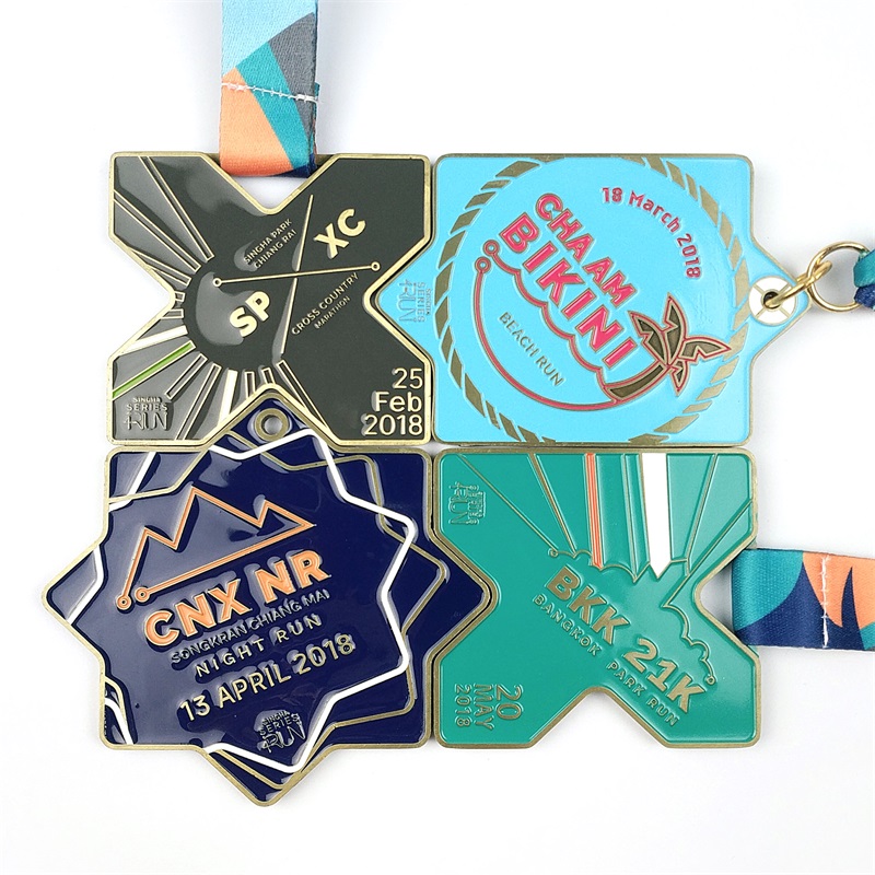 Award Marathon Running Custom Metal Sport Medal Interlocking Medal