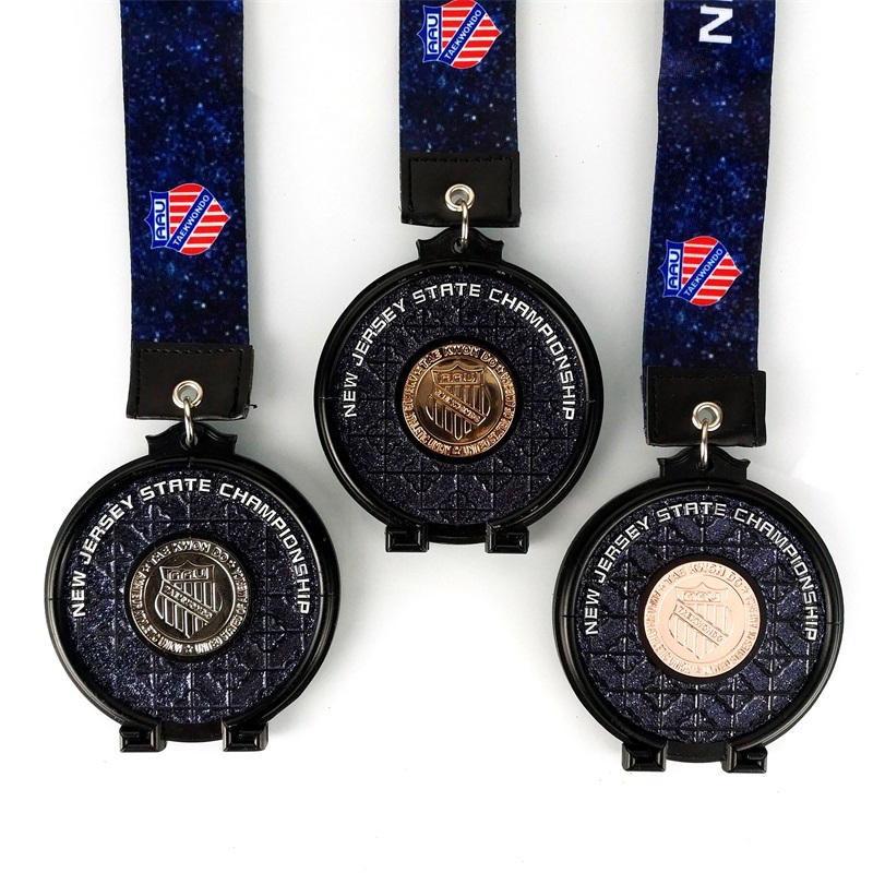 Handontwerp Race Metal Glass Medals Antieke Winter Games 2022 Medals