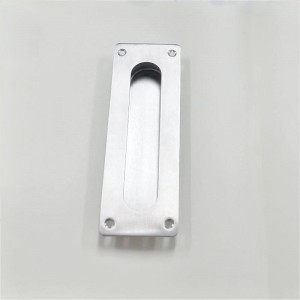 7.09 inch verzonken vingerspoeltrokken voor zakdeurkastdeur, schuifschuifdeurhandgreep, geborsteld roestvrijstalen rechthoekige deur trekt hardware