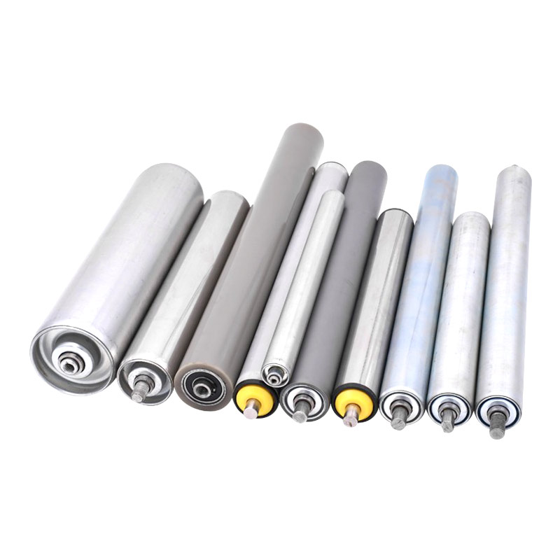 Gegalvaniseerdeniet -aangedreven roller roestvrijstalen rubberen roller transportband IDLER Assembleerlijn Roller Roller Roller Accessoires