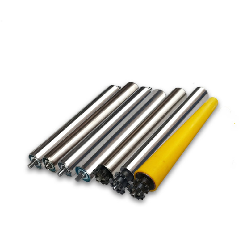 Gegalvaniseerdeniet -aangedreven roller roestvrijstalen rubberen roller transportband IDLER Assembleerlijn Roller Roller Roller Accessoires