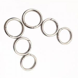 Openbare O-ring trigger Round Snap Carabiner veerring ronde sleutelring portemonnee metalen sleutelhanger