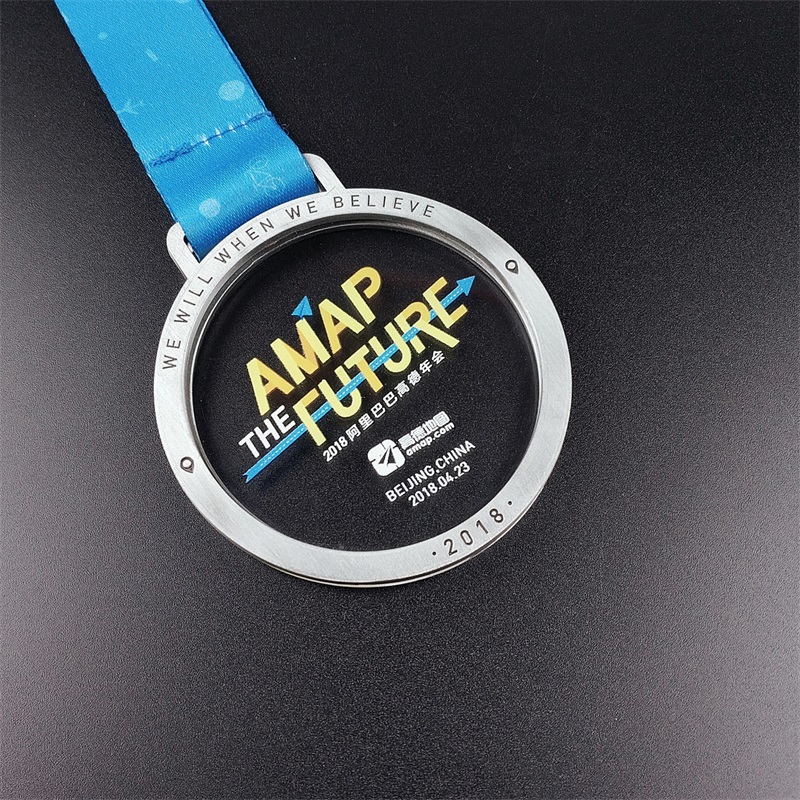 Aangepaste metalen 3D -medailles voor sportevenementen met lint hanger Gold Silver Bronze Marathon Running World Medal