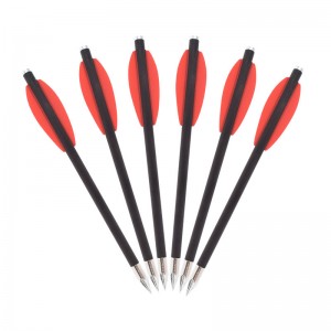 Elongarrow 119612-05 16cm pistool kruisboog bouten koolstofpijl bouten met 2 stks rode vin