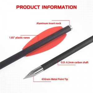 Elongarrow 119612-05 16cm pistool kruisboog bouten koolstofpijl bouten met 2 stks rode vin