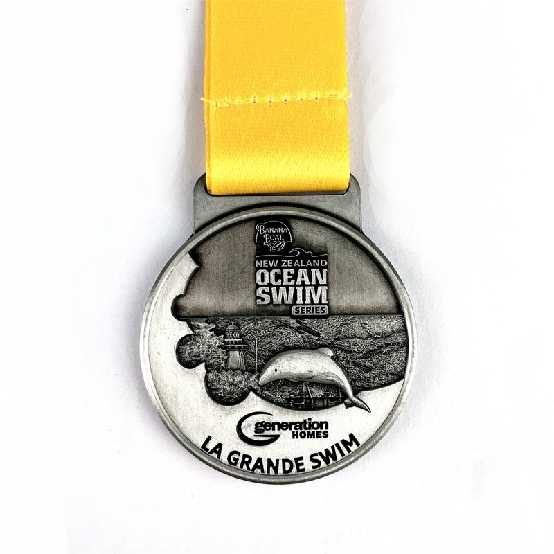 Zwemwedstrijd Medals Souvenir Zink Alloy Officiële Sport Match Award Medaille