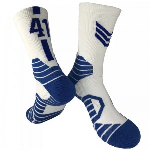 Groothandel van hoge kwaliteit Crew Custom Design Socks Cotton Basketball Sports Sokken