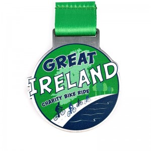 Aangepaste trofeeën en medailles Sport Gold Military Sports Cycling Medals Ribbon Metal Football 3D Medal Interlocking Medal