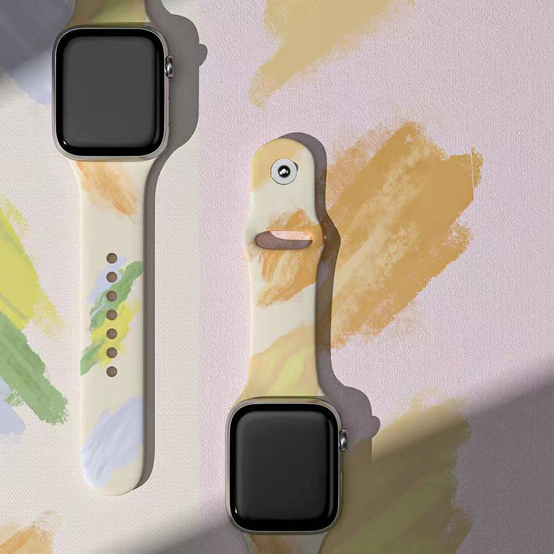 Silicone Rubber Sport Watch Band -riem afdrukken voor iWatch