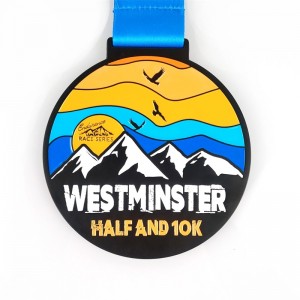 Fabrikanten gemaakt op maat gemaakte kleur goedkope award metaal run medaillon