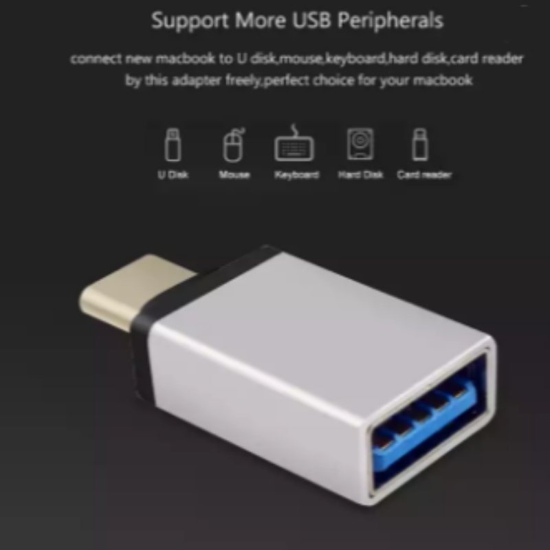Nikkel-vergulde USB Type A-staartbus 3-in-1 PC DIY-adapter.