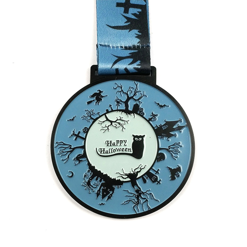 Grappige Custom Metal Sport Award Halloween Hallowmas Run -medailles