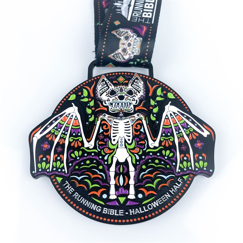 Custom Sublimation Lanyard Metal Hollow Championship Super Hero Race Medal