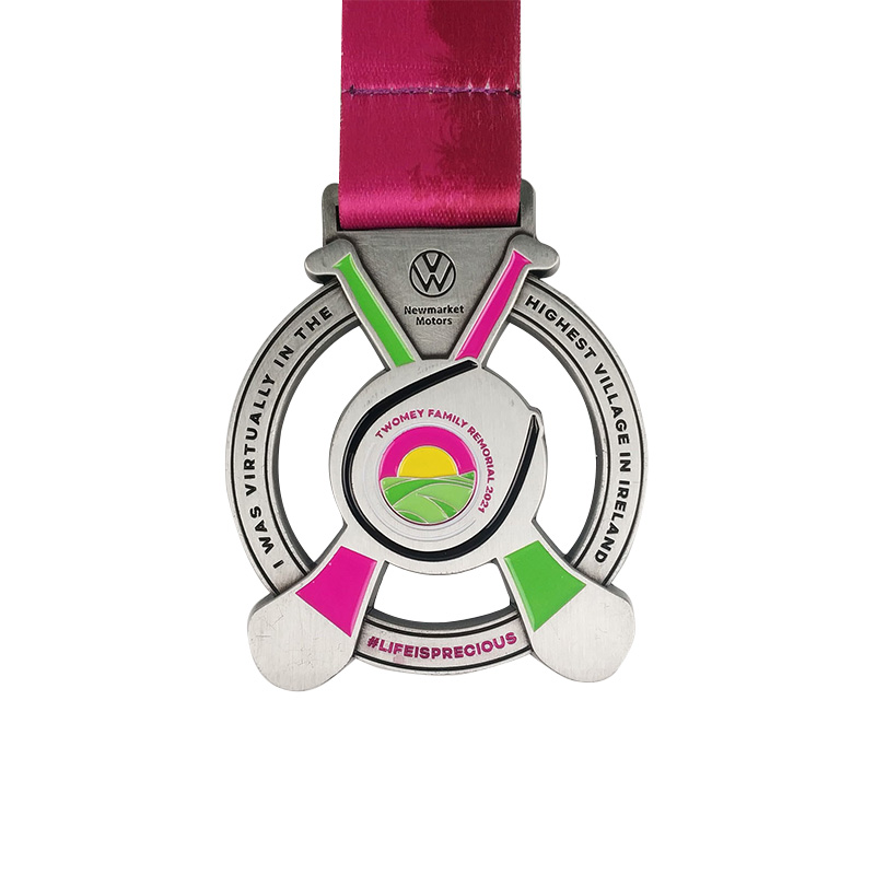 Reliëf metaalmedaille broze medaille primaire metaal vol metalen medaille
