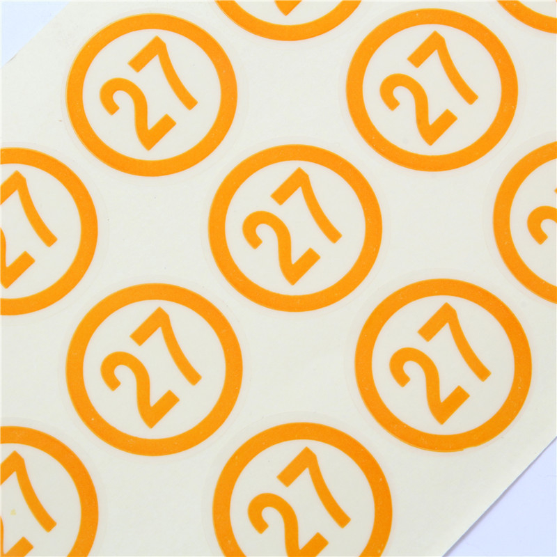 Sticker van hoge kwaliteit metnummer, aanpasbare ontwerpsticker, draagbare en flexibele sticker