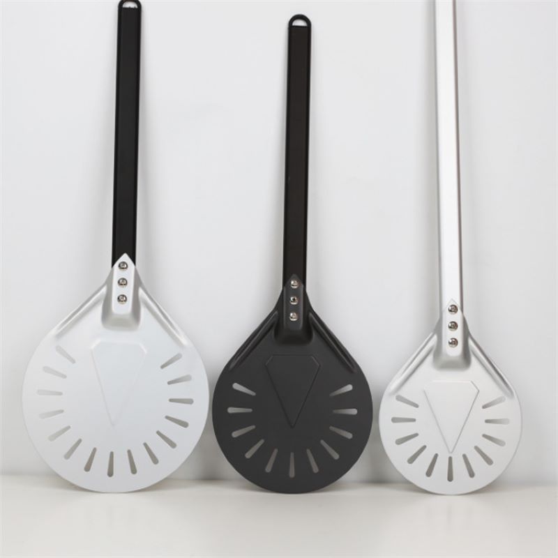 7inch 8inch 9inch geperforeerde aluminium pizza draaien peel pizza turner ronde pizza peeling