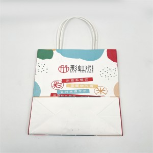 Kleurgedrukte papieren zak, eenvoudige en modieuze papieren zak