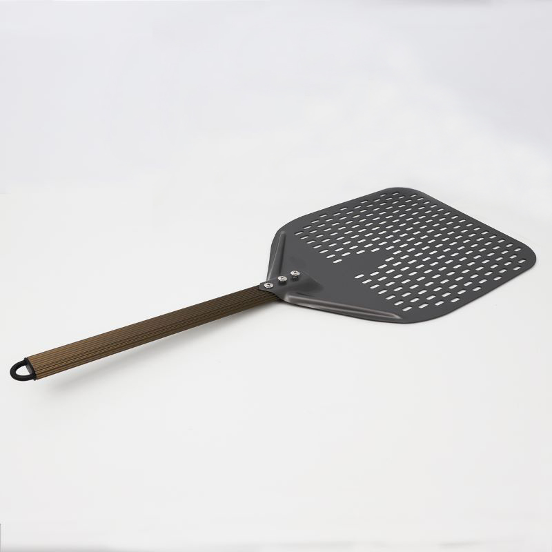 Afneembaar handvat hard geanodiseerd 12ich 13inch 14inch 16inch geperforeerde aluminium pizza peel peel pizza schop pizza spatel