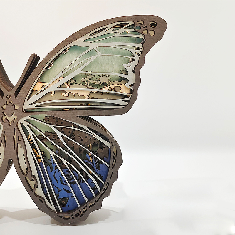 3D houten vlinder ornamenten