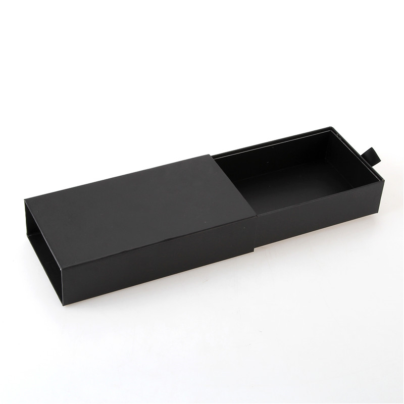 Zwarte ladebox, aangepaste lade cadeaubak