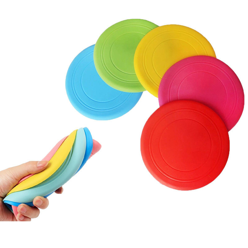 Dog Flying Disc Silicone Puppy Flyer Toy Soft Dog Floating Saucer onverwoestbaar reageren sneller training interactief speelgoed voor kleine medium dog puppy buiten sportspeelgoed