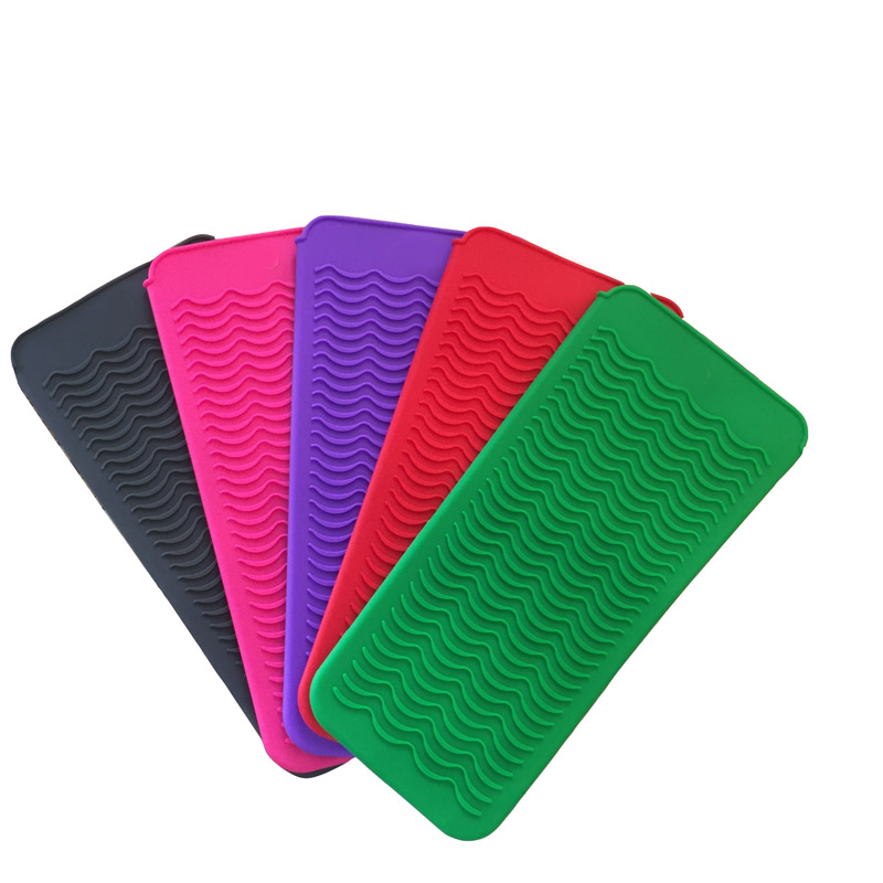 Resistent siliconenmat zakje, draagbare hittebestendige deksel pouch reishaar krultjeniet-slipmat voor krullenij, haargrens, krultafslagopslag