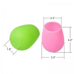 12oz Onbreekbare Siliconen Wijnglazen, Herbruikbare Splitterbestendige Wijnglazen voor Partijen, Camping, Stranden en Boten, Stemless Siliconen Wijnglazen, Hippie Hop,