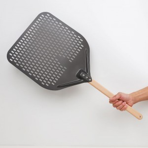 Afneembare Geanodiseerde 12inch 14inch Geperforeerde Aluminium Pizza Peel Pizza Shovel Pizza Spatel Pizza Turner