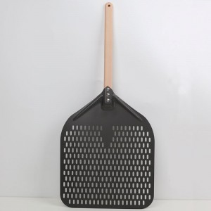 Afneembare Geanodiseerde 12inch 14inch Geperforeerde Aluminium Pizza Peel Pizza Shovel Pizza Spatel Pizza Turner