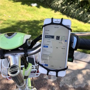 Fietsen telefoonbevestiging, motorfietsgogeerbalk, 360 ° roterende siliconen fietstelefoonbevestiging, compatibel met iPhone 13/12/11 pro max xs max xr x 8 7 6s plus se 2022 12 mini, samsung galaxy