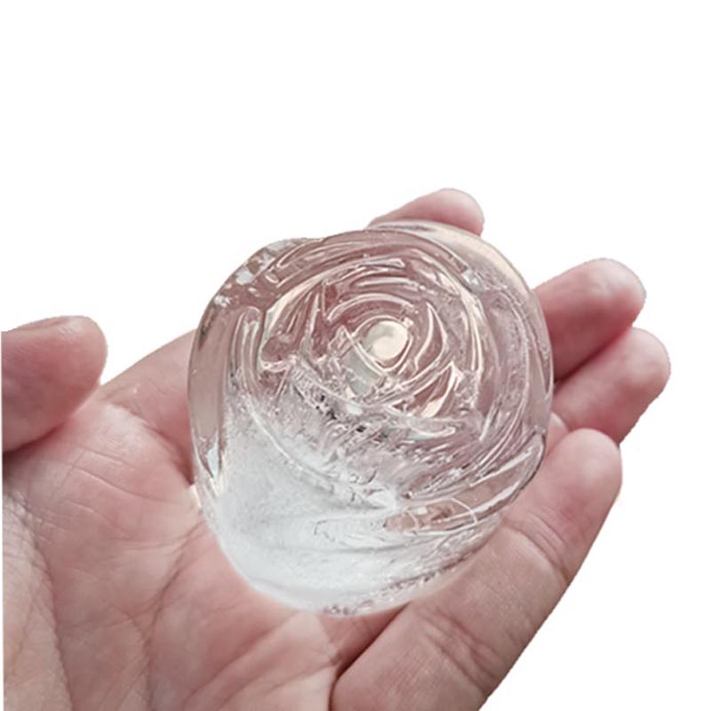 Siliconen 3D Rose ijsvorm Grote ijsblokjeslade, maakt 4 schattige bloemvormige ijs, siliconen rubber Fun grote ijsbalfabrikant voor cocktailsap whisky bourbon vriezer, vaatwasser veilig, drie kleuren