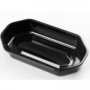 Kleurrijke fruitbak zonder deksel 225*120*40 mm hgf-2313 transparant/zwart