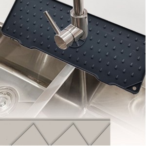 Keuken spoelbak Siliconen kraan Mat, kraan spoelbak Splash Guard – gootsteen afvoermat achter kraan, Rubber Drip Guard Splash Guard Droog voor keuken en badkamer werkbescherming