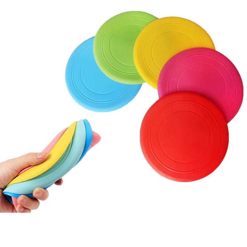 Honden Siliconen Frisbee Puppy Vliegende Machine Toys Soft Floating Disc Pet Reaction Training Interactief speelgoed Pet Outdoor Sportsspeelgoed, Milieugezondheid Siliconenmateriaal