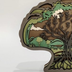 3D -houten ornamenten voor bomen