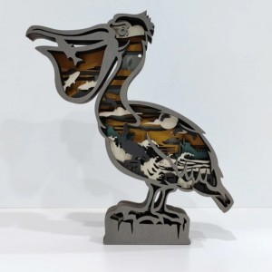 3D houten ambachtelijke ornamenten voor vogels
