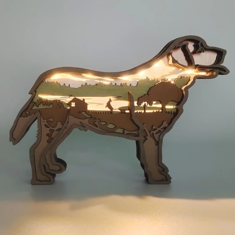 3D Labrador Animal Houten Craft Decoration