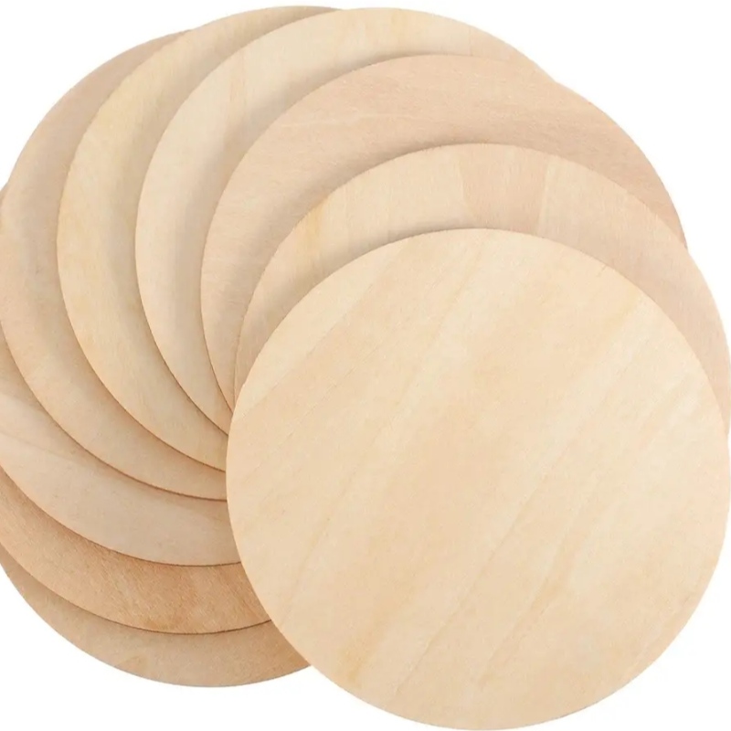 Laser gesneden gesneden houten multiplexcirkel decoratief stuk