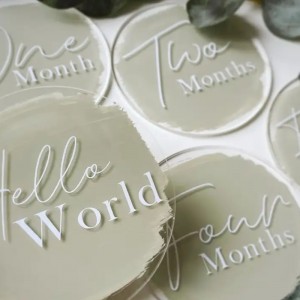 Acryl -laser Cut Gravure Holiday Children \\\\\'s Milestone Commemorative Card