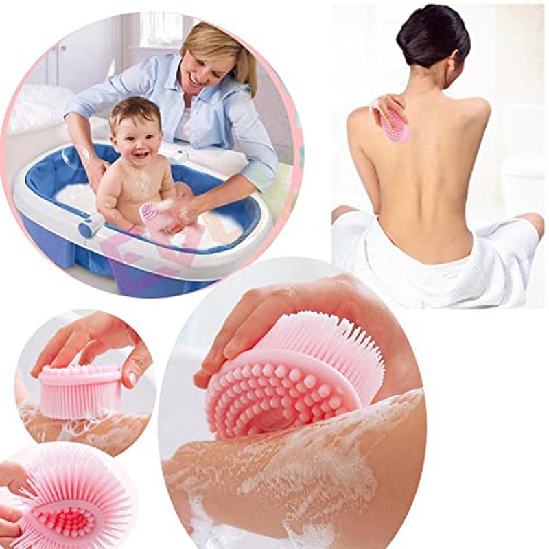 Siliconen body scrubber loofah exfoliërende lichaam bad borstel loofah borstel voor gevoelige kinderen vrouwen mannen alle huiden