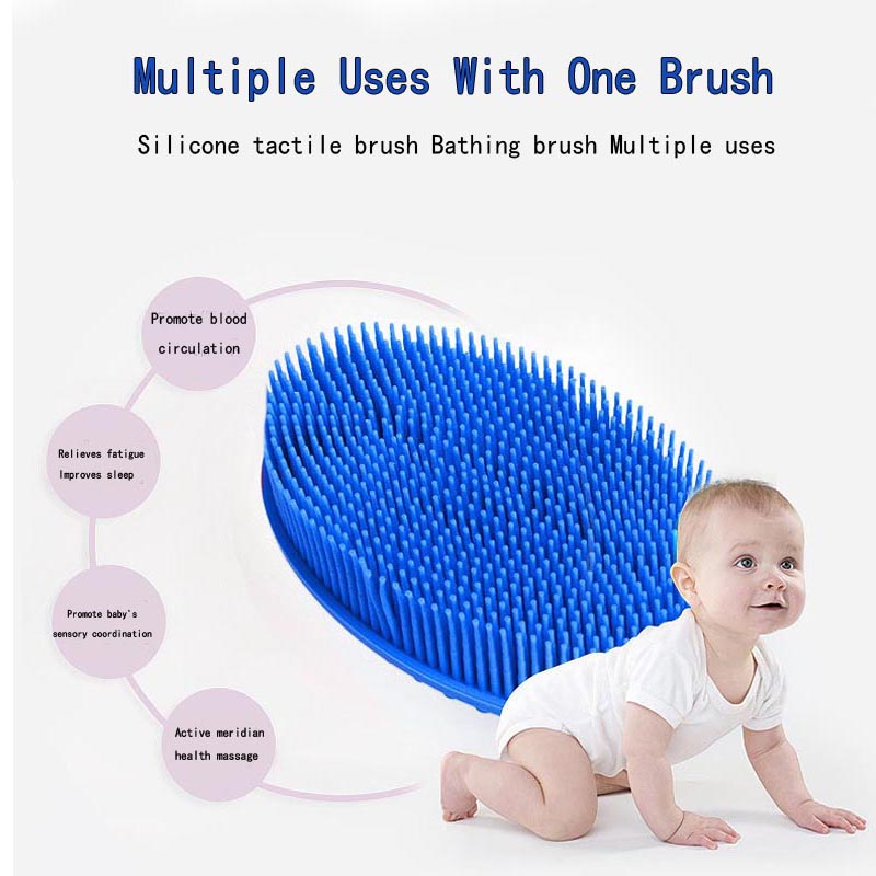 Siliconen body scrubber loofah exfoliërende lichaam bad borstel loofah borstel voor gevoelige kinderen vrouwen mannen alle huiden