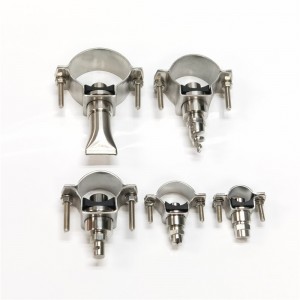 Roestvrijstalen split-eye connectoren voor het bevestigen van sproeiers en pijpen