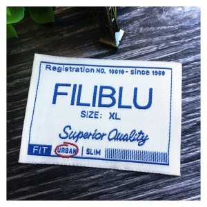 Aangepast kledinglabel, handgemaakte textielstofmarkering