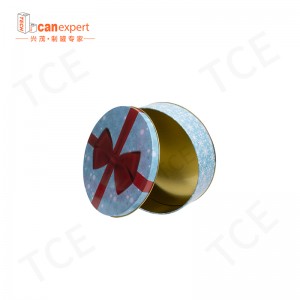 Groothandel aluminium ronde blikjes kaarse kerstcadeau containers metalen blikken doos voor ambachten opslag