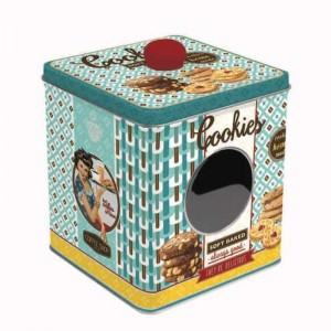 TCE- NIEUWE PRODUCTEN Vierkant metaal Cookie Biscuit Tin 0,28 mm Tijnplaat