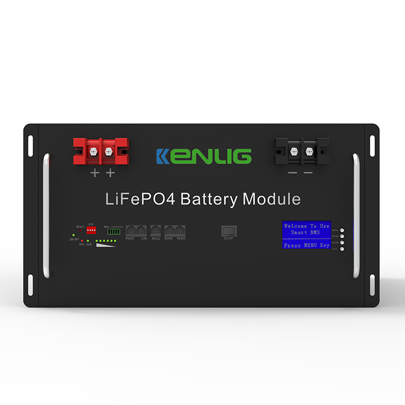 Rek gemonteerd 48V 100/150 200AH LIFEPO4 Home Appliances Stapelbare rs232/rs485/can Communicatie snel opladen lithium ionbatterij met LCD