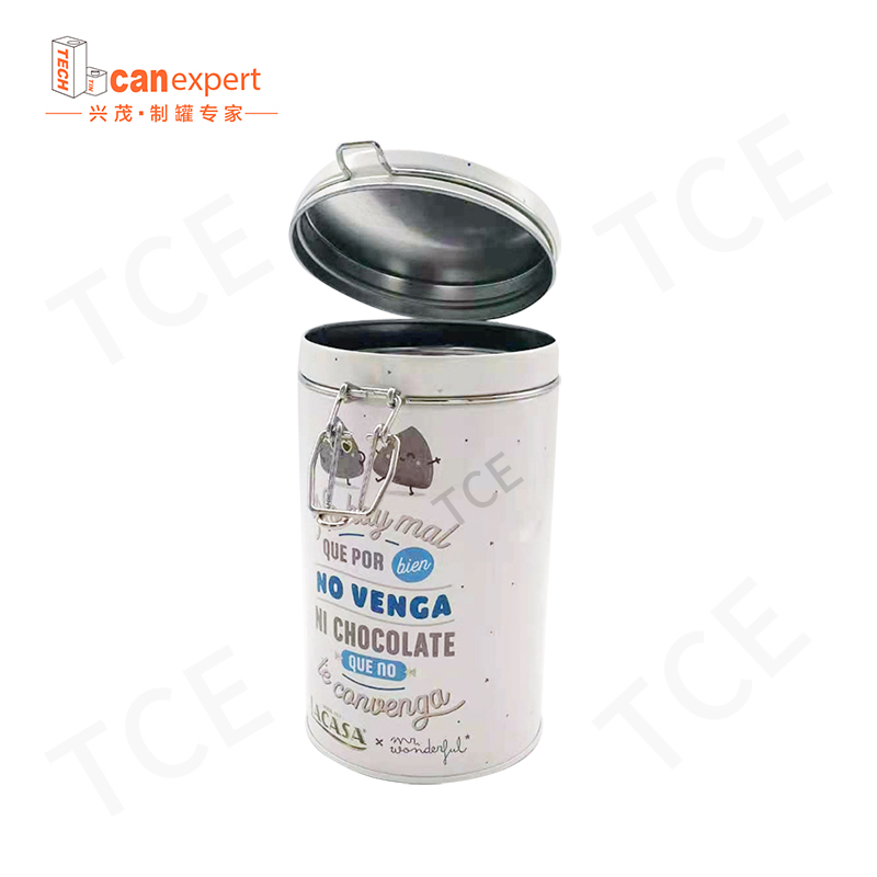 Aangepaste fabriek luchtdichte tinplate container verpakking cilindrische ronde rechthoek metalen doos luxe koffietin blik voor koffie