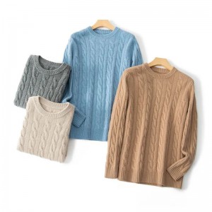 De rondenek kabelbloem van mannen warm zevennaald verdikte trui