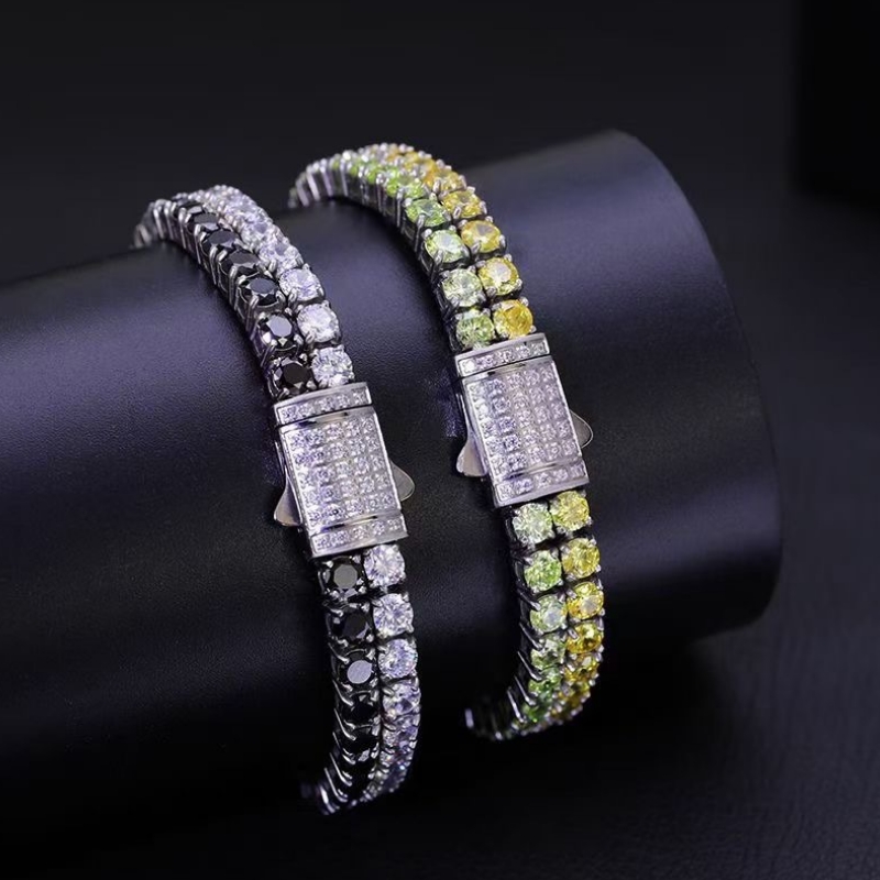 Diamant diamant roestvrij staalniet aangetaste diamant tennisarmband met hoge koolstof diamant